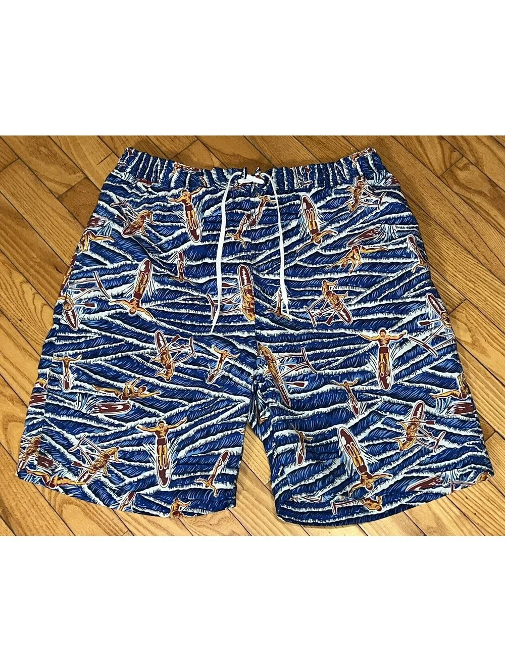 Rare Vintage 90's Polo By Ralph Lauren AOP Paddle Board Swim Trunks Shorts L